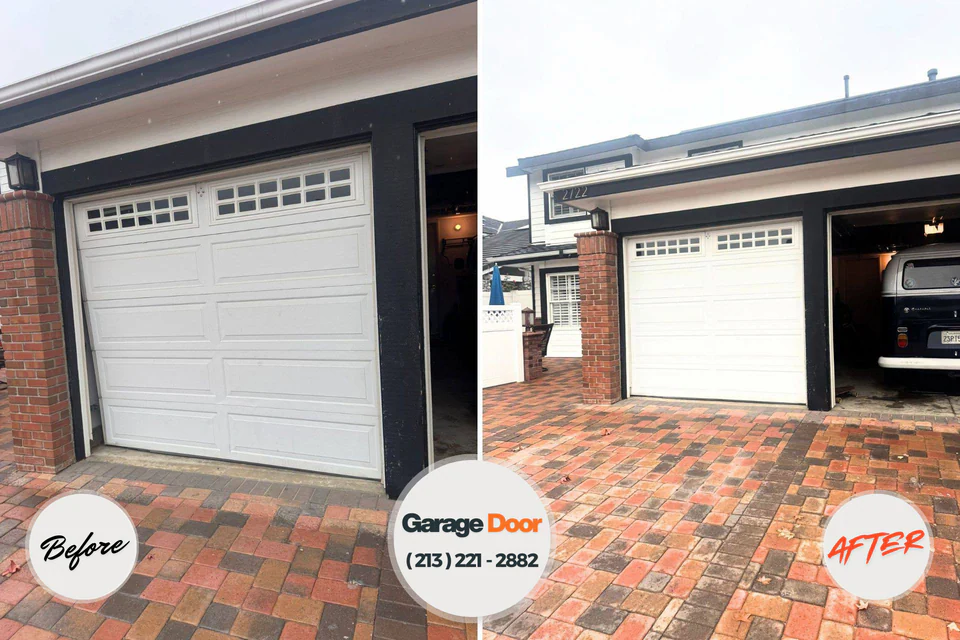 Before and after: garage door repair Fort Ashby, WV